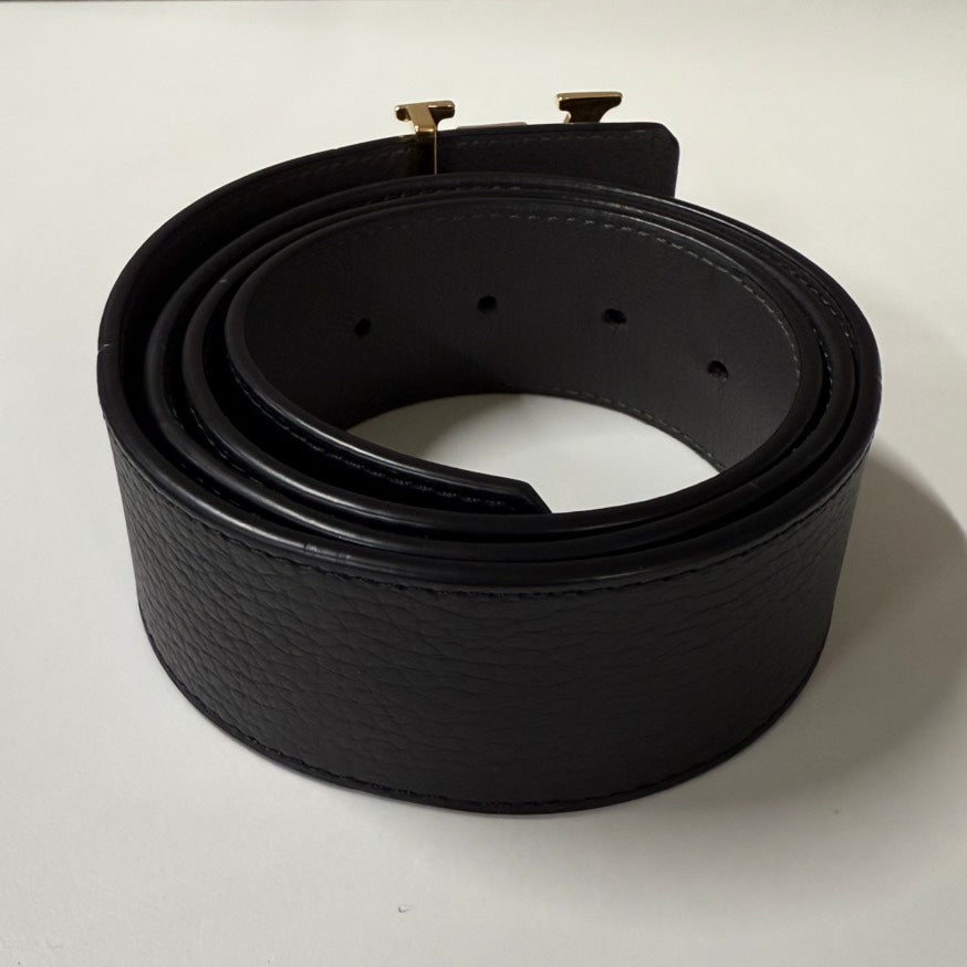 Louis Vuitton Preloved Leather Belt Black Belts
