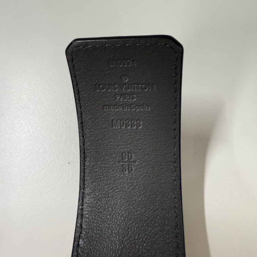 Louis Vuitton Preloved Leather Belt Black Belts