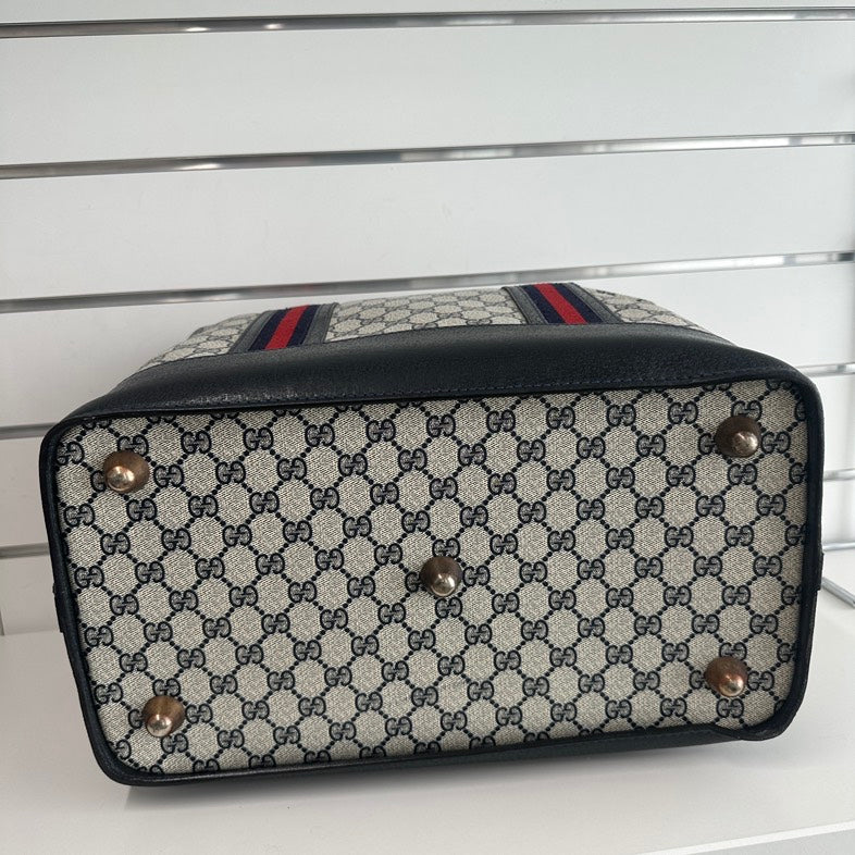 Gucci Duffle Bag  in Beige Canvas -  Vintage Designer Handbag
