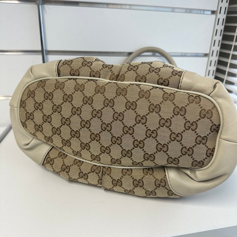 Gucci GG Tote Bag  Beige Canvas Medium