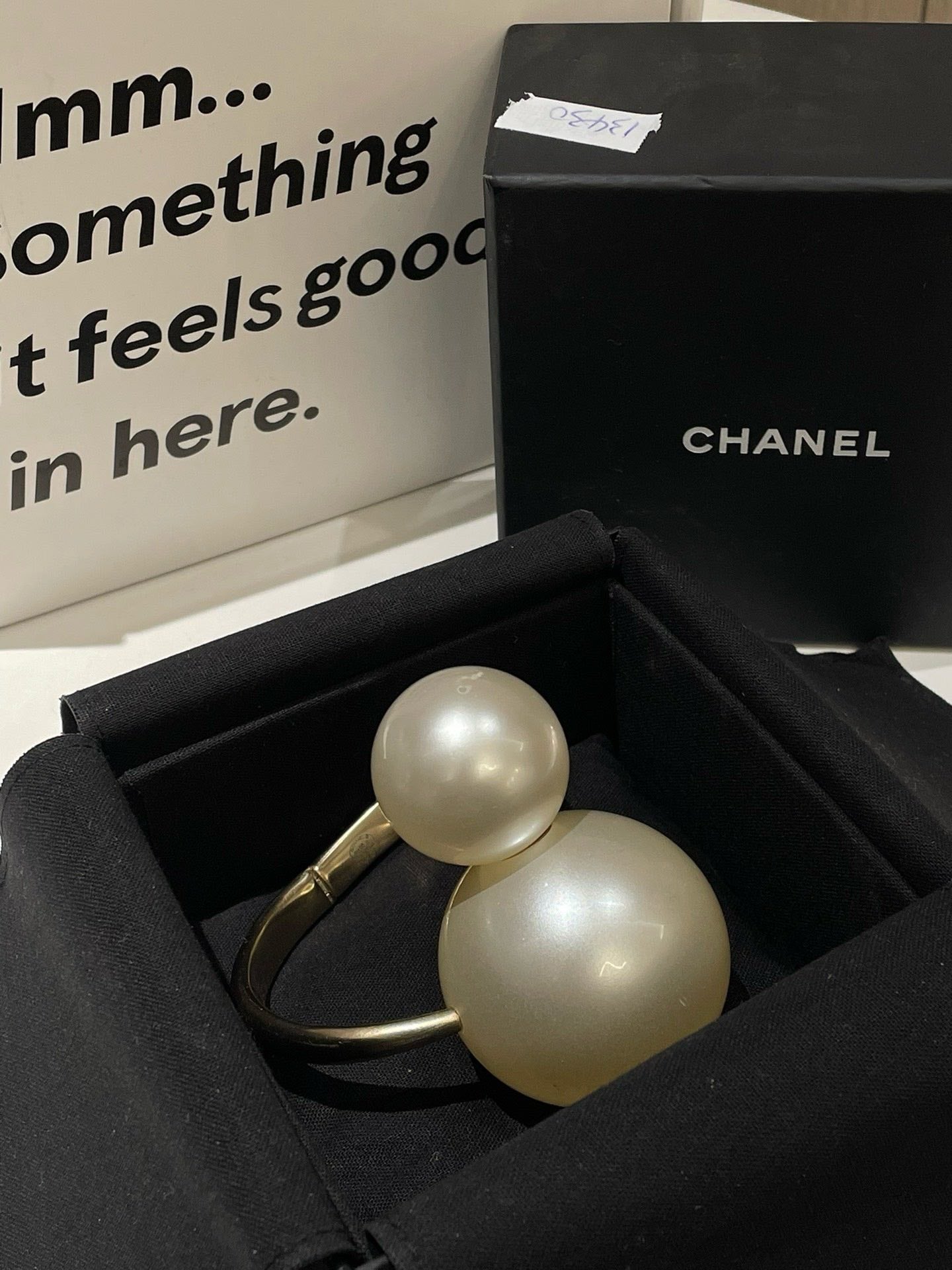 Chanel  Pearl Bracelet 17cm Gold #13430