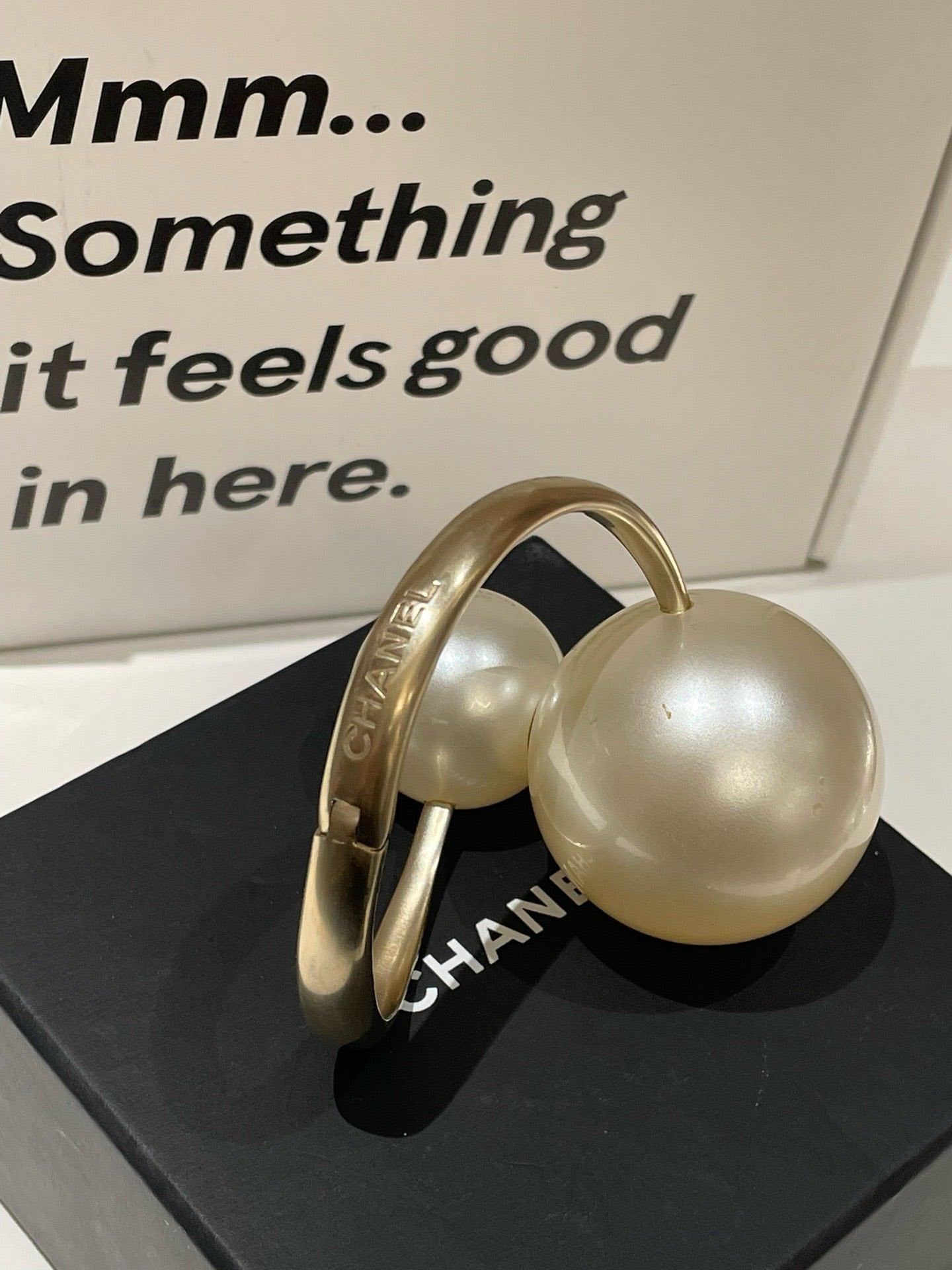 Chanel  Pearl Bracelet 17cm Gold #13430