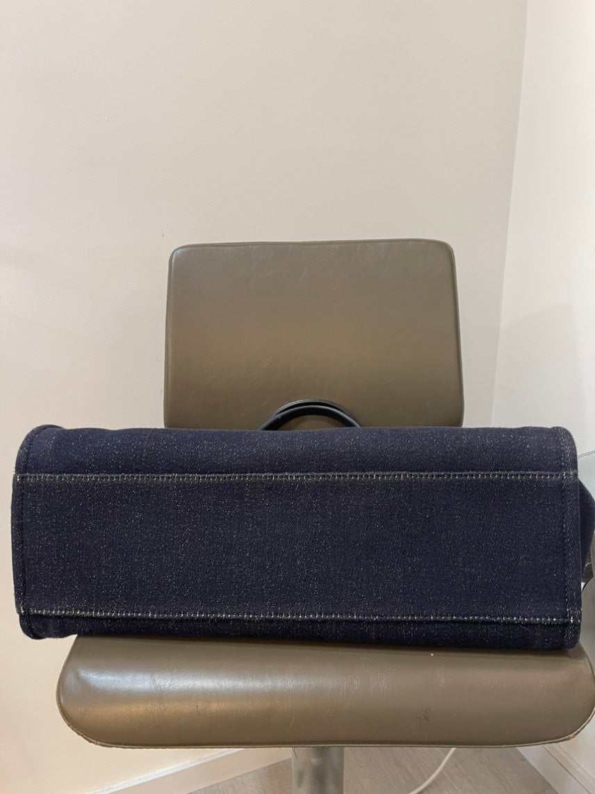 Chanel Limited Edition 2019 Denim Tote Bag in Navy Blue
