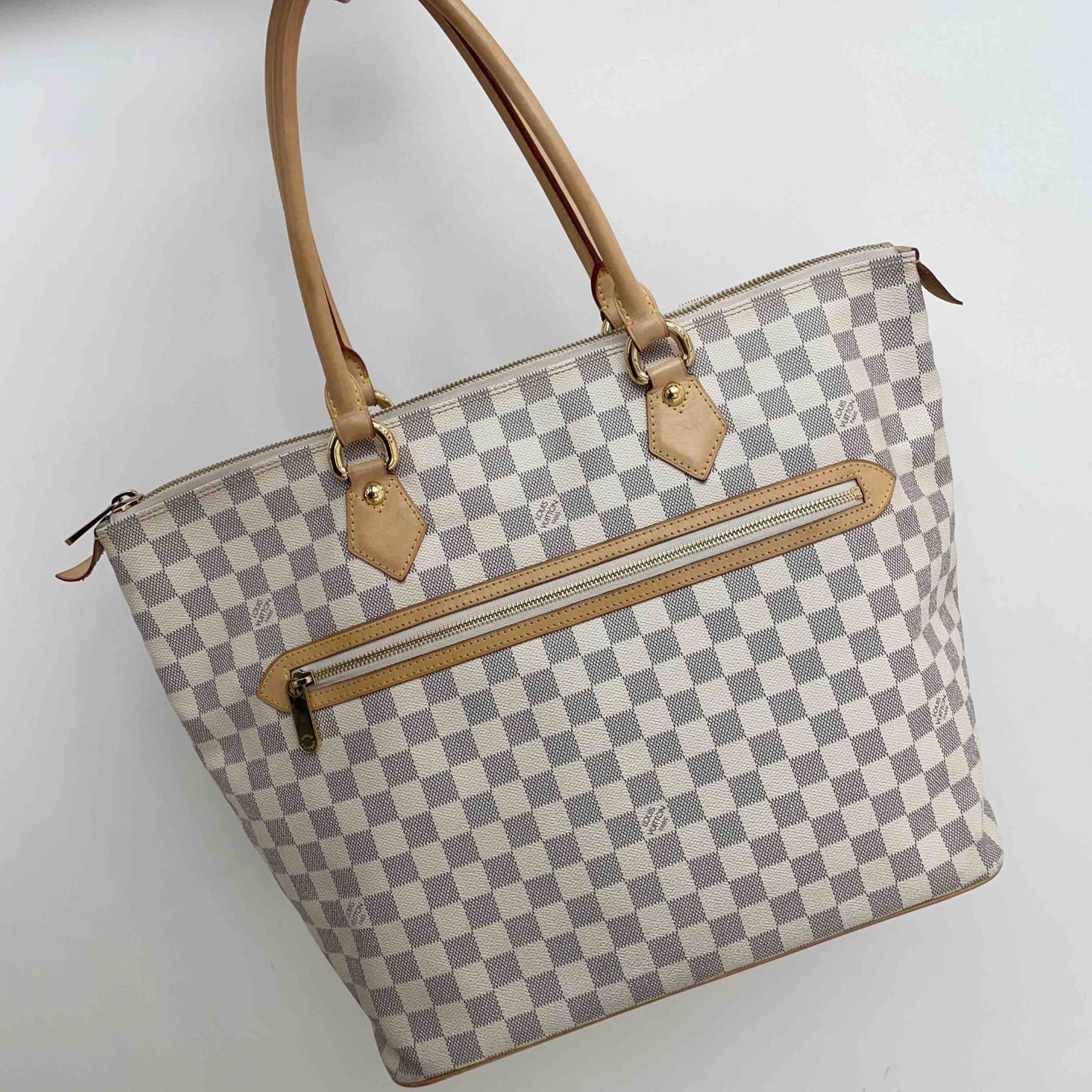 Preloved Louis Vuitton Damier Azur Neverfull MM Tote Bag