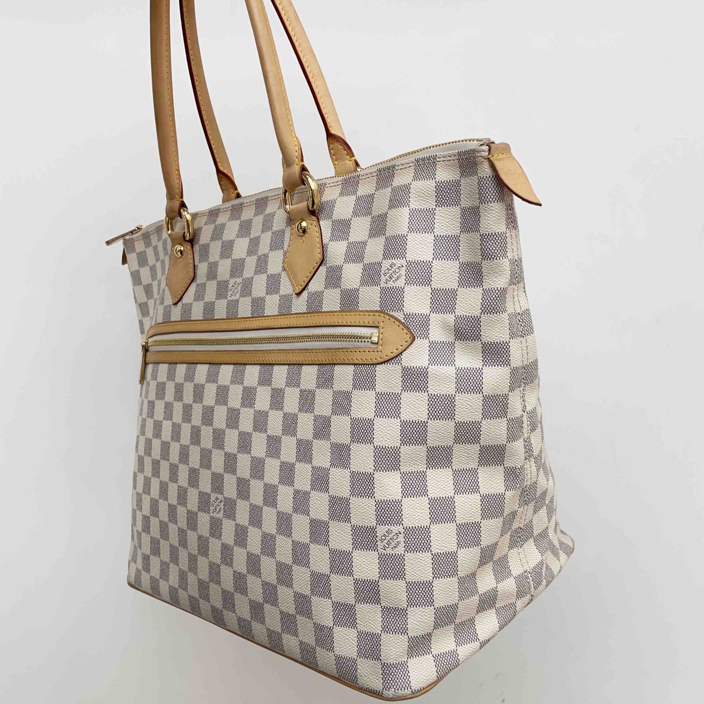 Preloved Louis Vuitton Damier Azur Neverfull MM Tote Bag