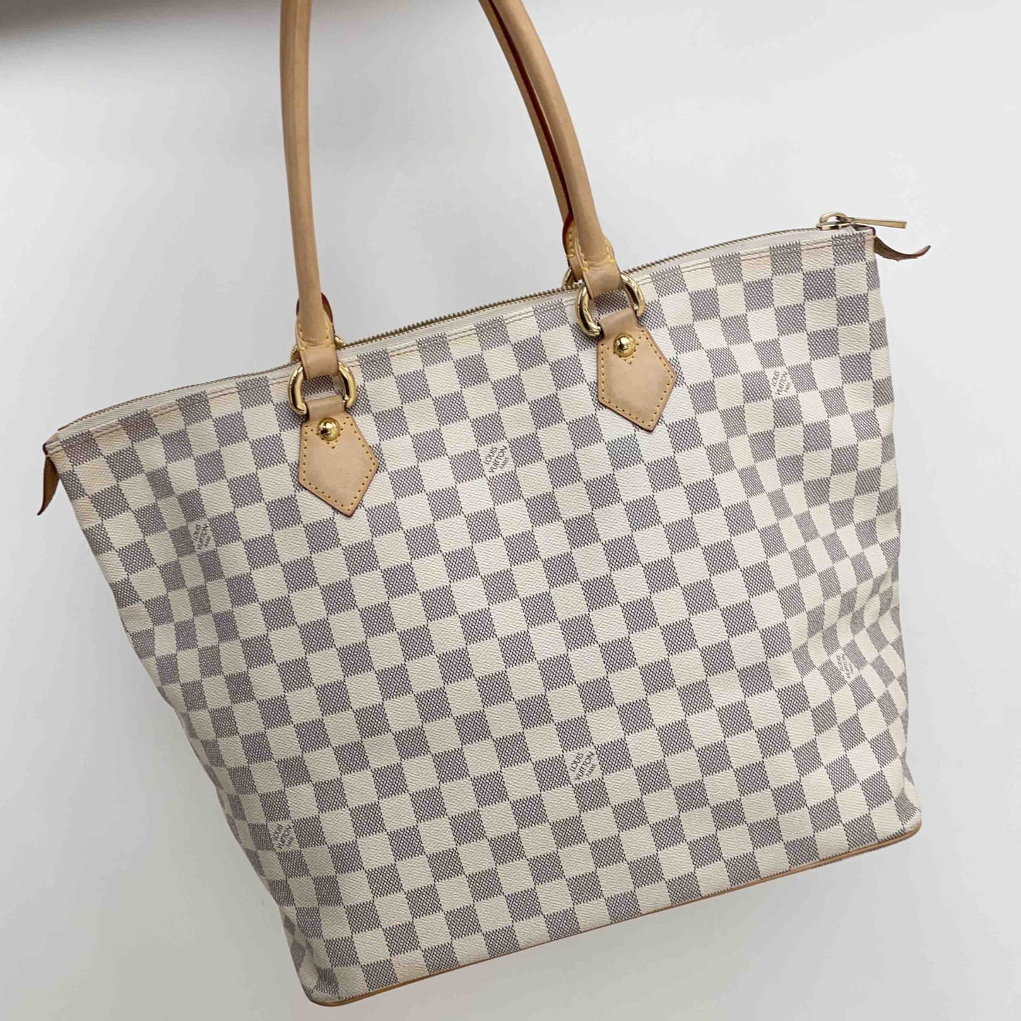 Preloved Louis Vuitton Damier Azur Neverfull MM Tote Bag