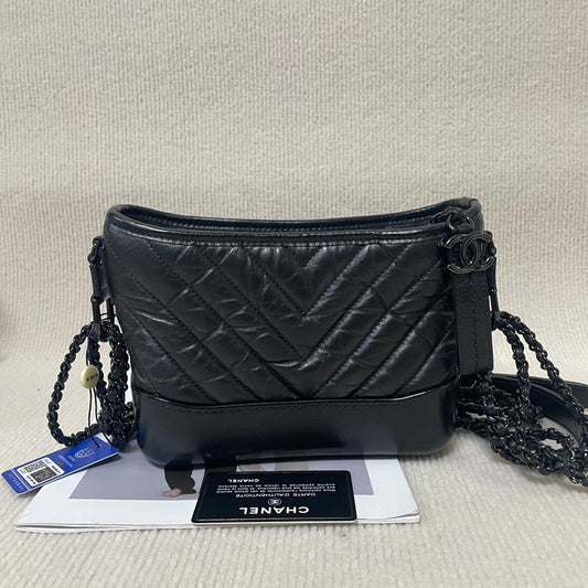 Chanel Gabrielle Bag 5020217 Black Quilted Leather Crossbody