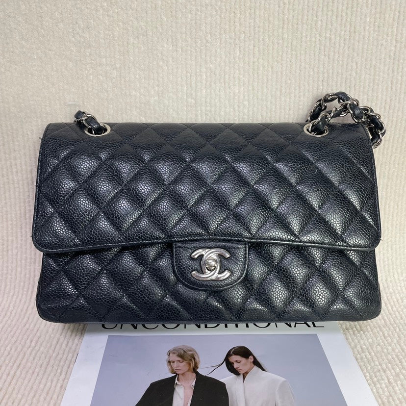 Chanel Classic Flap CF Bag Black Leather Shoulder Bag