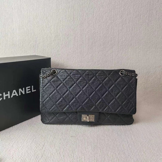 Chanel  2.55 Reissue Bag Black Quilted Leather Shoulder Bag