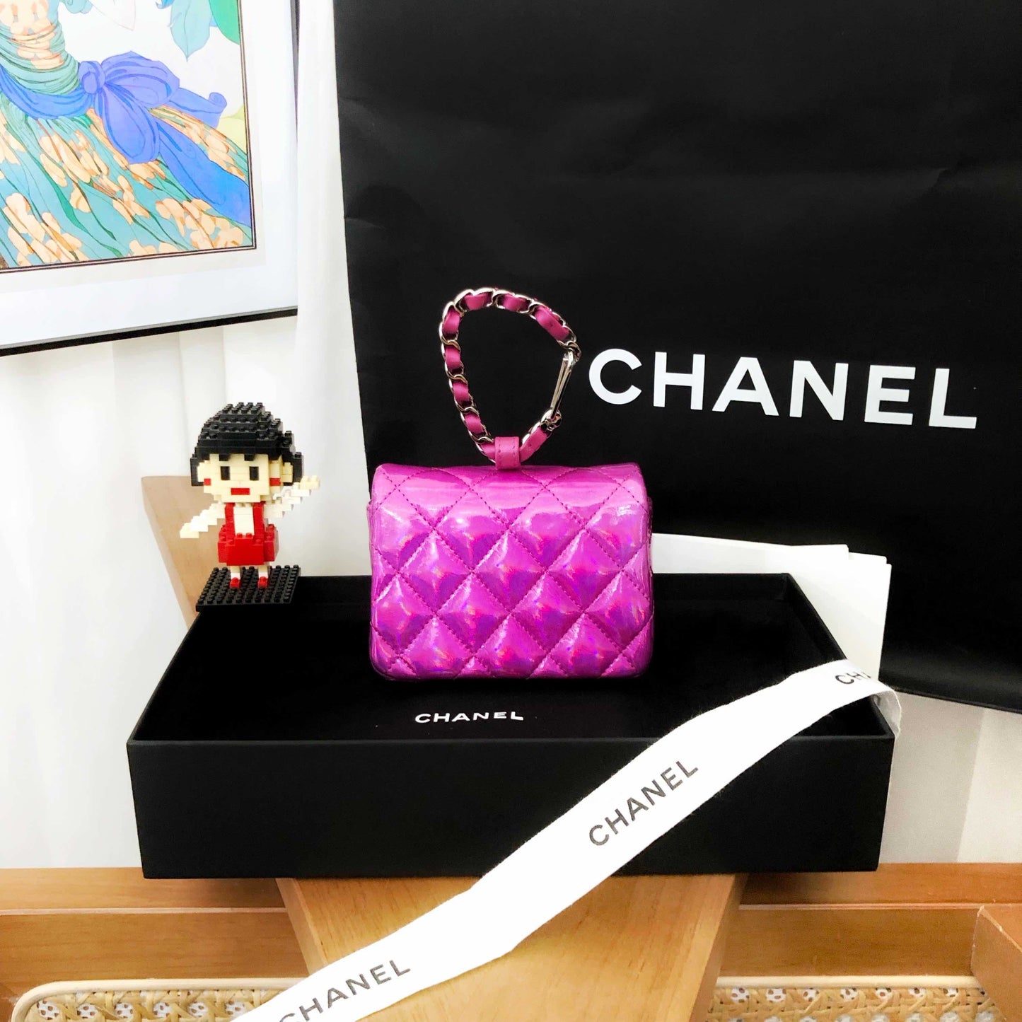 Chanel Wallet 24C in Pink Quilted Leather