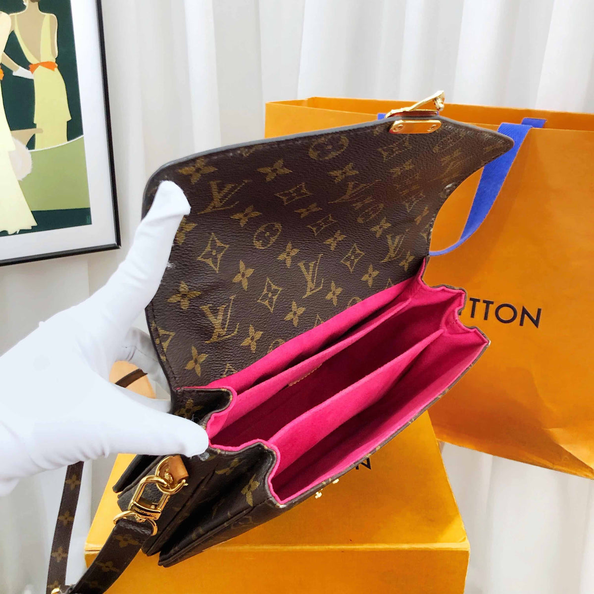 Preloved Louis Vuitton Monogram Canvas Sticker Messenger Bag - Brown