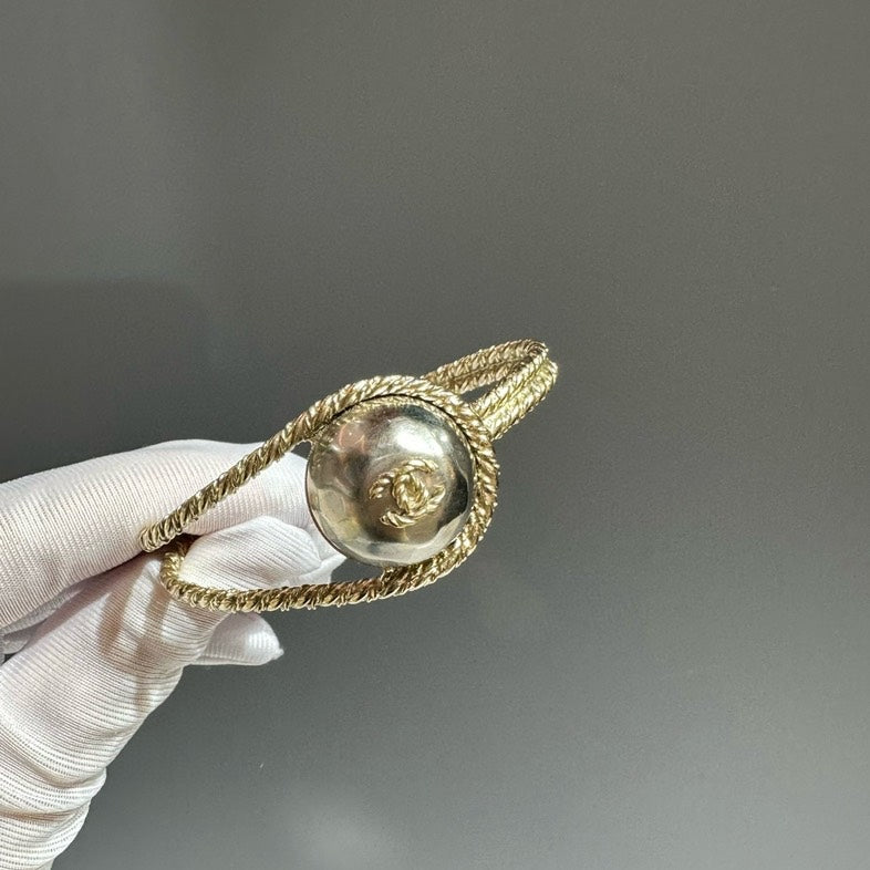Chanel Statement Gold Bangle Bracelet
