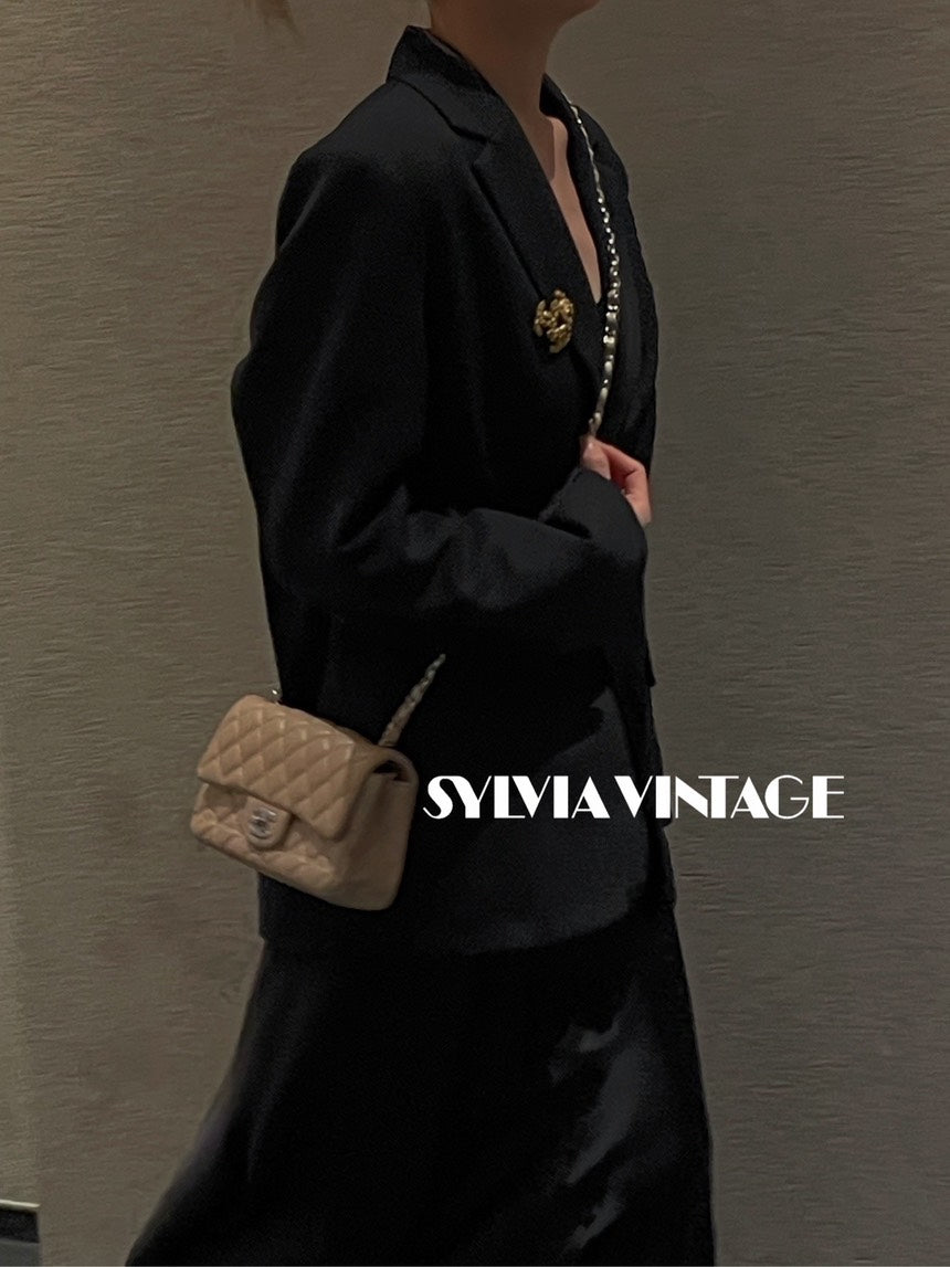 Chanel Caviar Flap Bag Beige Quilted Shoulder Bag