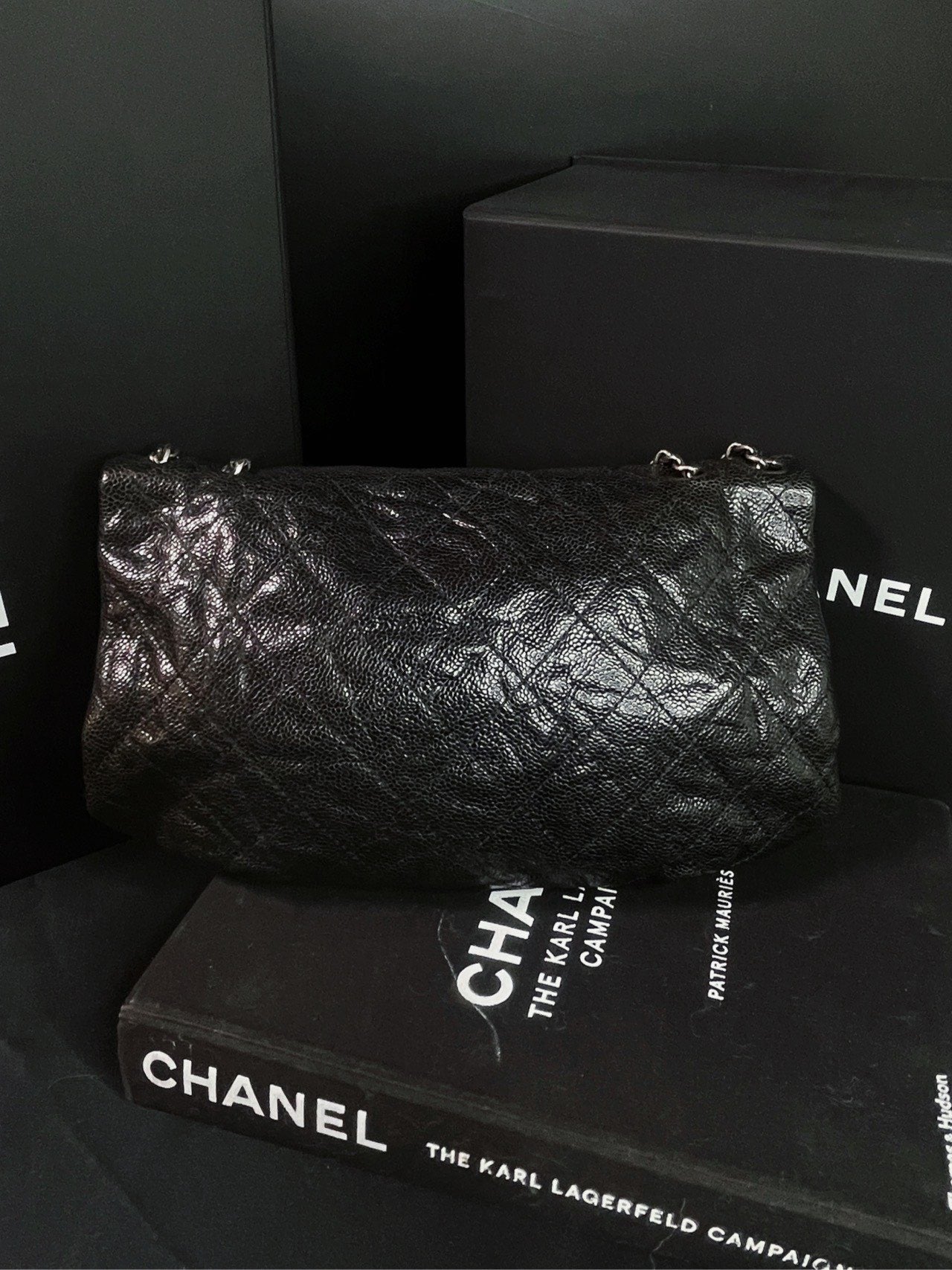 Chanel Caviar Limited Flap Bag Black Shoulder Bag