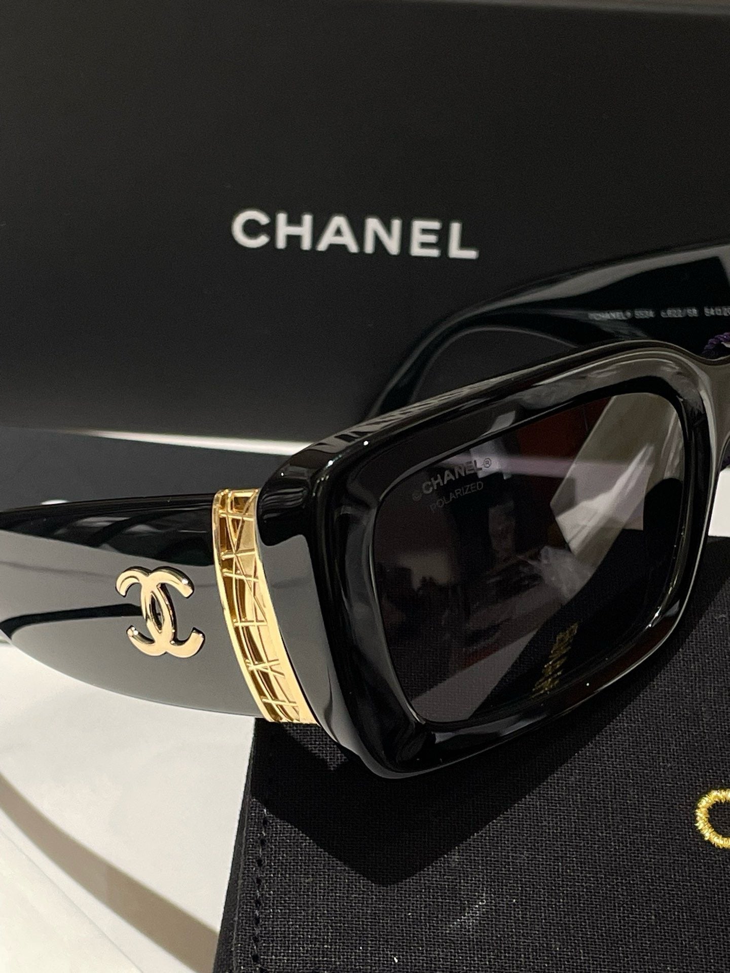 Chanel 24B Sunglasses Black Sunglasses #13166