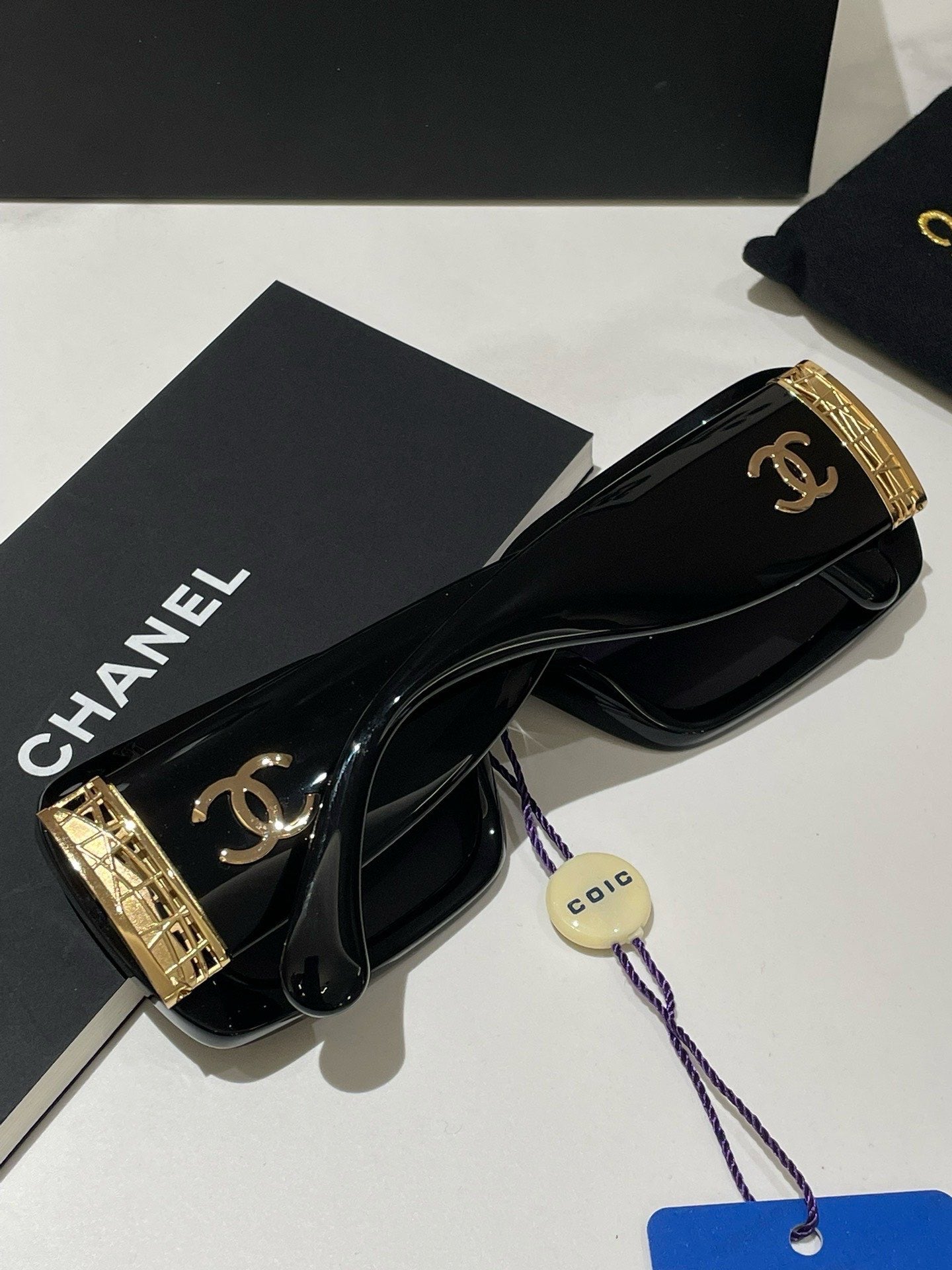 Chanel 24B Sunglasses Black Sunglasses #13166