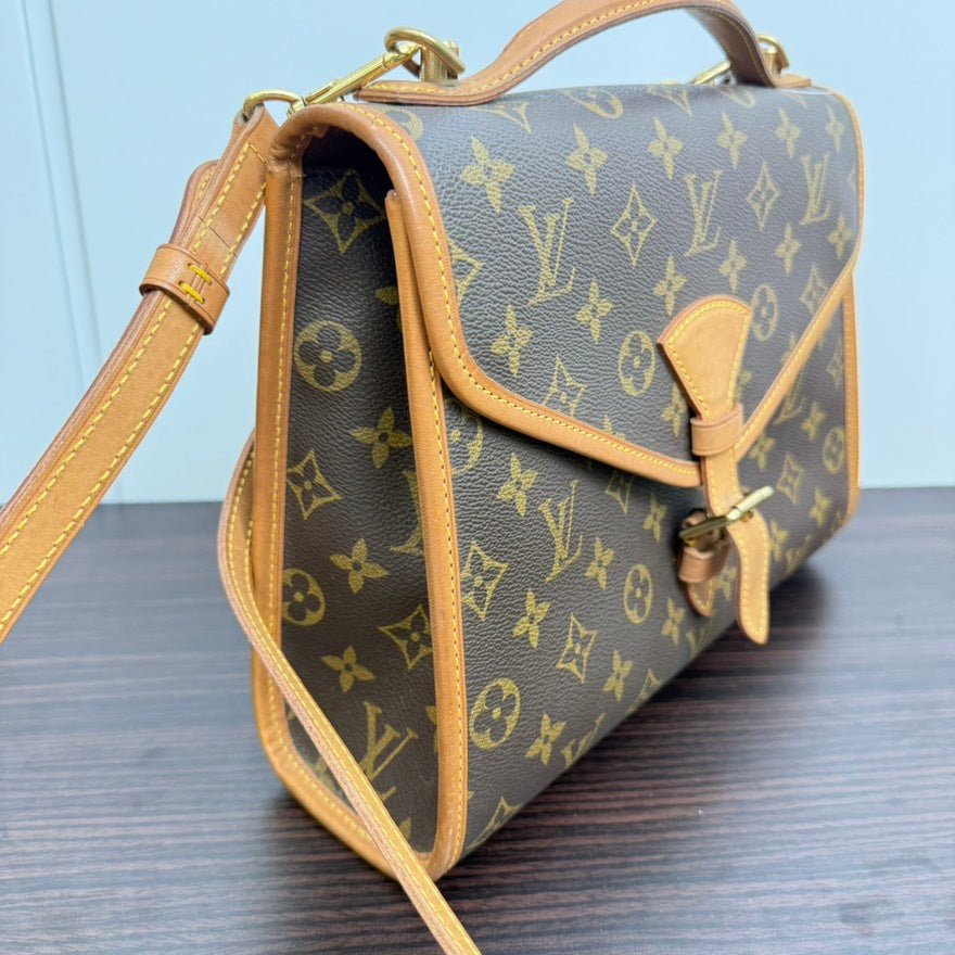 Preloved Louis Vuitton Monogram 2way Bag LB109228 Brown Satchel/Top Handle Bag