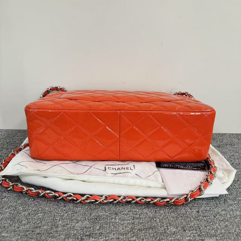 Chanel Classic Flap CF Bag SJZ2-23 Orange Shoulder Bag