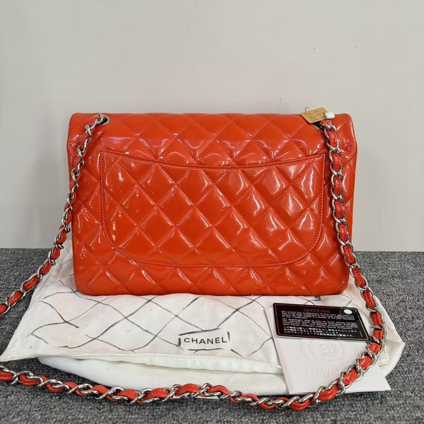 Chanel Classic Flap CF Bag SJZ2-23 Orange Shoulder Bag