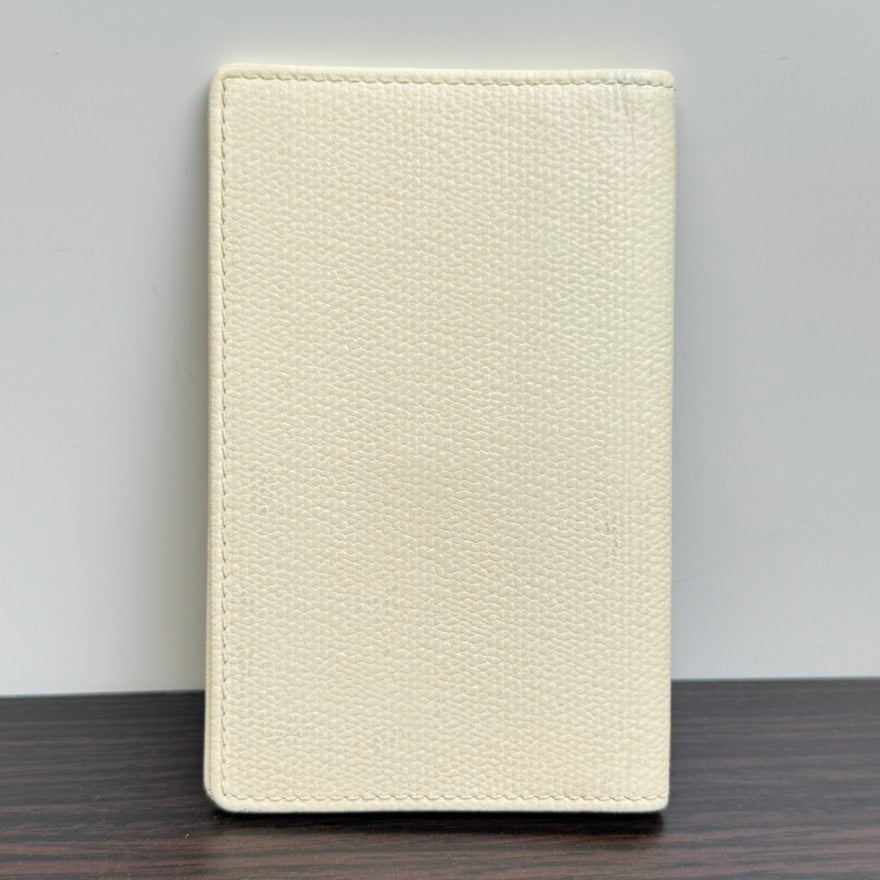 Chanel Calfskin Card Case M108 White Leather Wallet