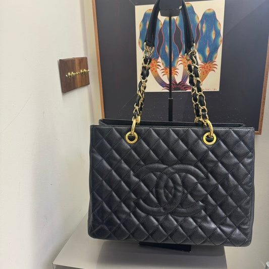 Chanel GST Black Caviar Tote Bag