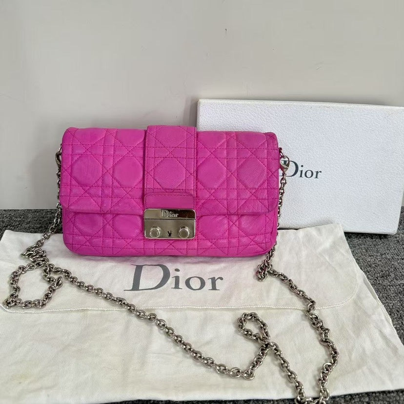 Dior Preloved Diorama Pink Quilted Crossbody Bag