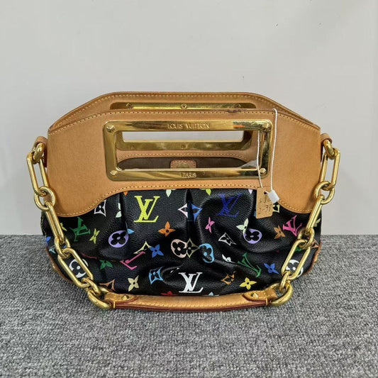 Preloved Louis Vuitton Multicolor Black Canvas Shoulder Bag