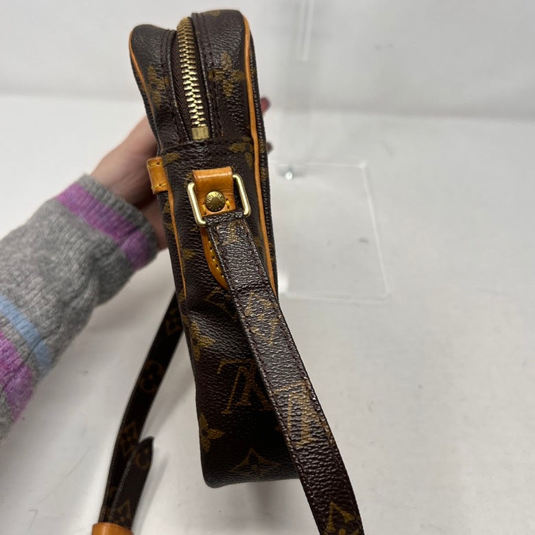 Preloved Louis Vuitton Monogram Leather Brown Crossbody Bag AF523