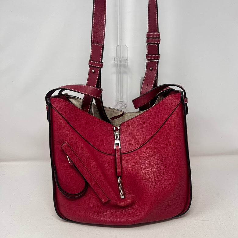 Preloved LOEWE Leather Crossbody Bag AE924 Red Medium