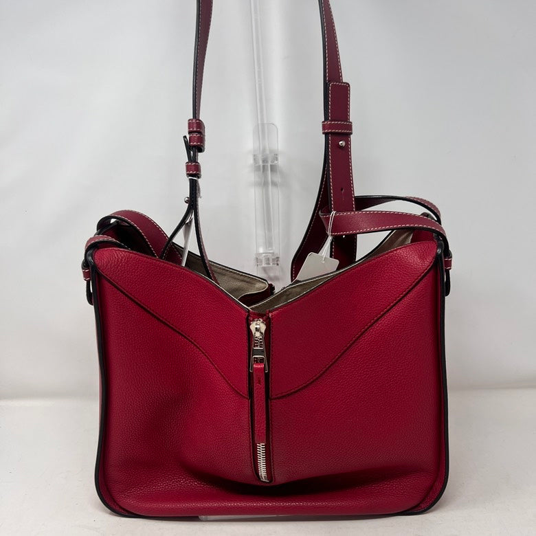 Preloved LOEWE Leather Crossbody Bag AE924 Red Medium