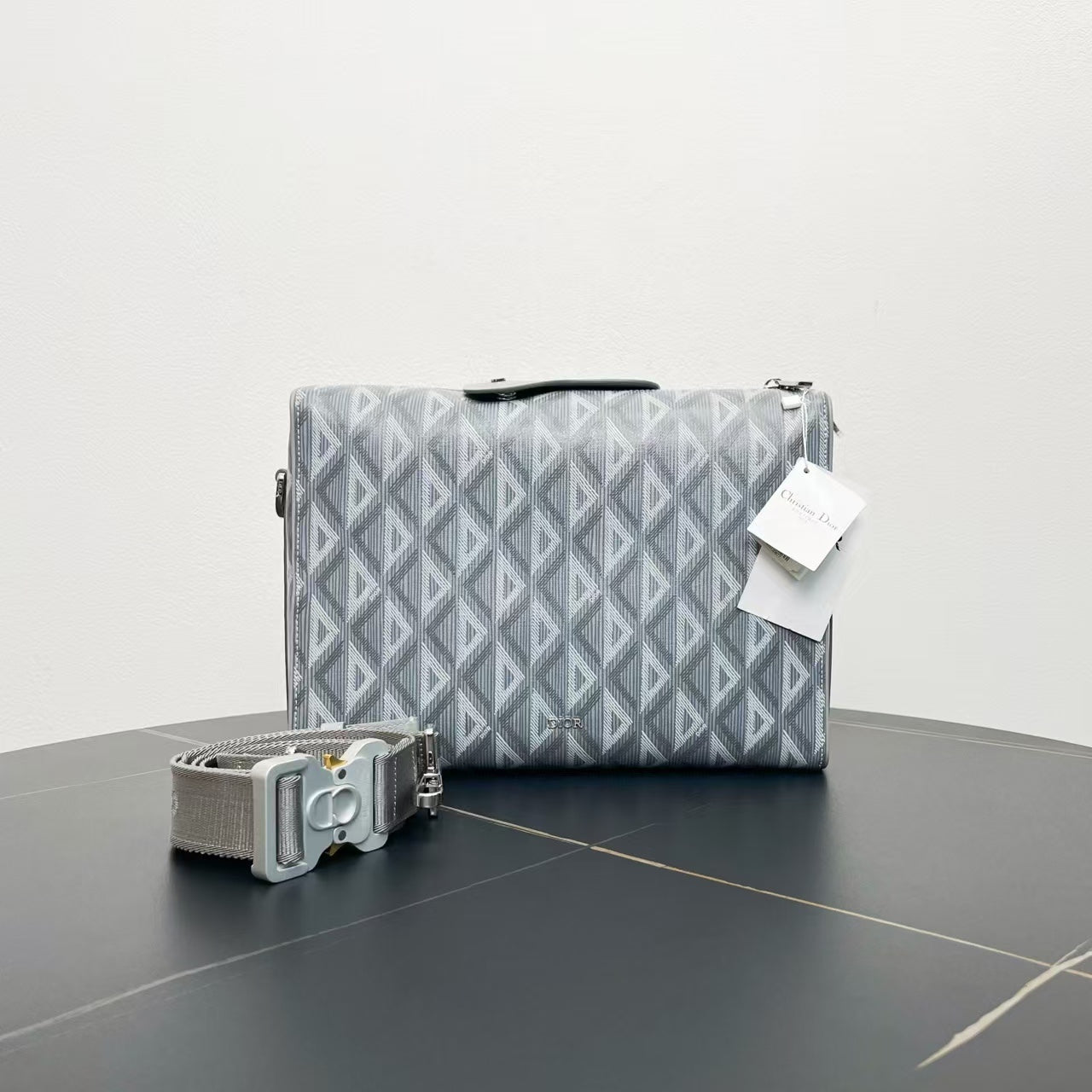 Dior Vintage Crossbody Bag in Gray Canvas