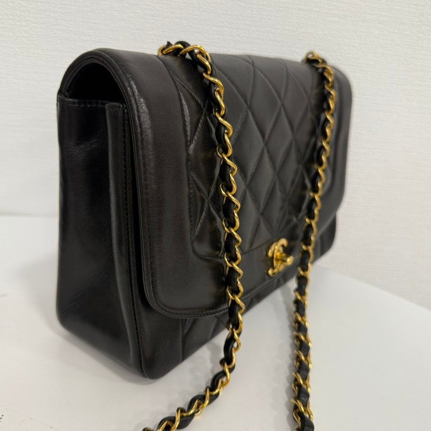 Vintage Chanel Lambskin Diana Chain Crossbody FM0028