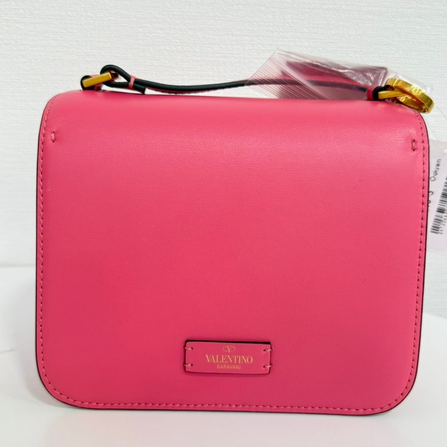 Valentino Preloved V Leather Chain Bag FM0117 in Pink - Crossbody Bag