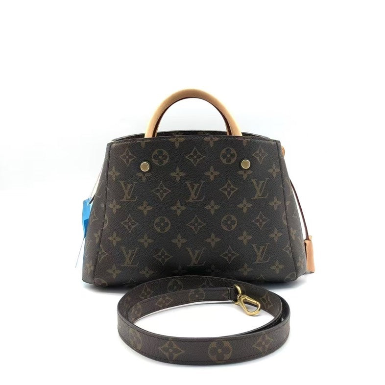 Preloved Louis Vuitton Monogram Montaigne Bag Brown Satchel