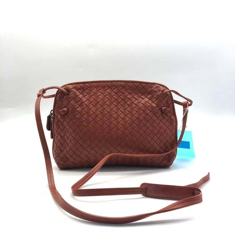 Preloved Bottega Veneta Intrecciato Brown Crossbody Bag JS0827