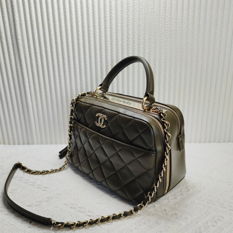 Chanel Quilted Black Top Handle Bag 12082344