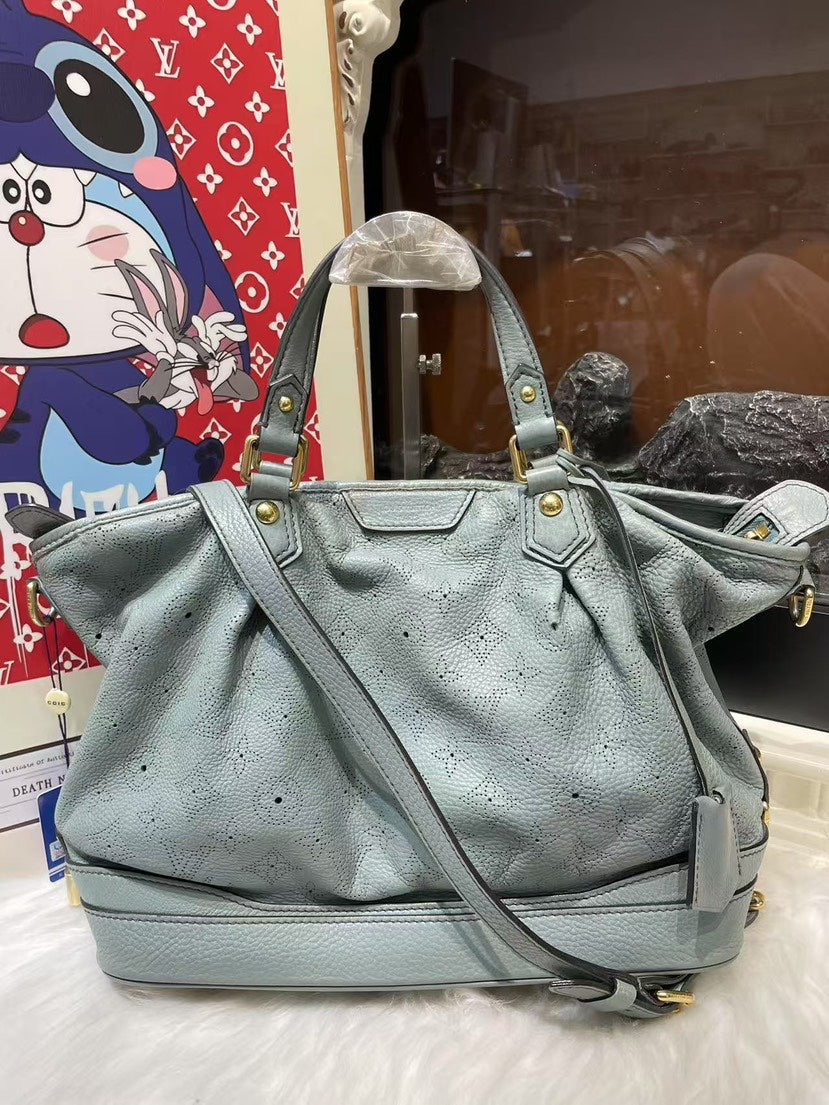 Preloved Louis Vuitton Mahina Leather Blue Crossbody Bag