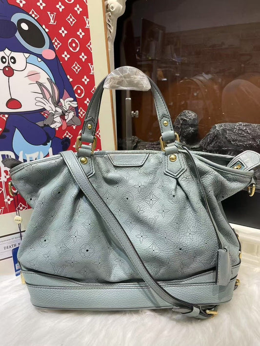 Preloved Louis Vuitton Mahina Leather Blue Crossbody Bag