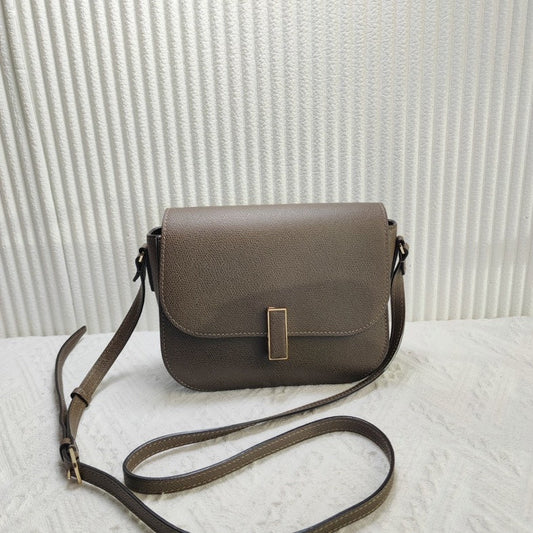Preloved Valextra Crossbody Bag Brown Leather 12056287