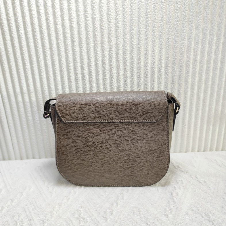 Preloved Valextra Crossbody Bag Brown Leather 12056287