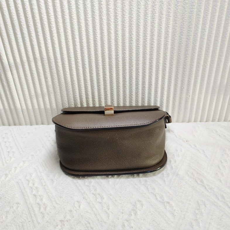 Preloved Valextra Crossbody Bag Brown Leather 12056287