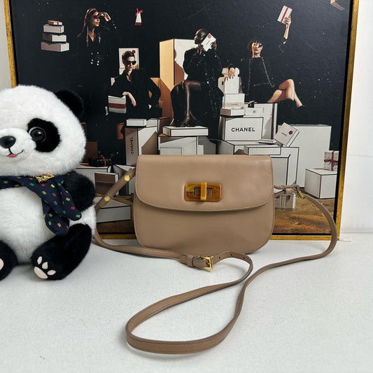 Prada Camel Leather Crossbody Bag -