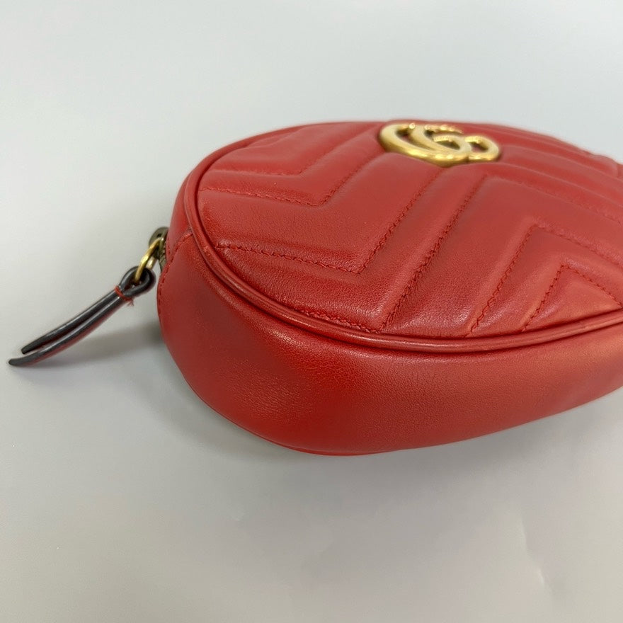 Gucci Red GG Marmont Belt Bag XJ