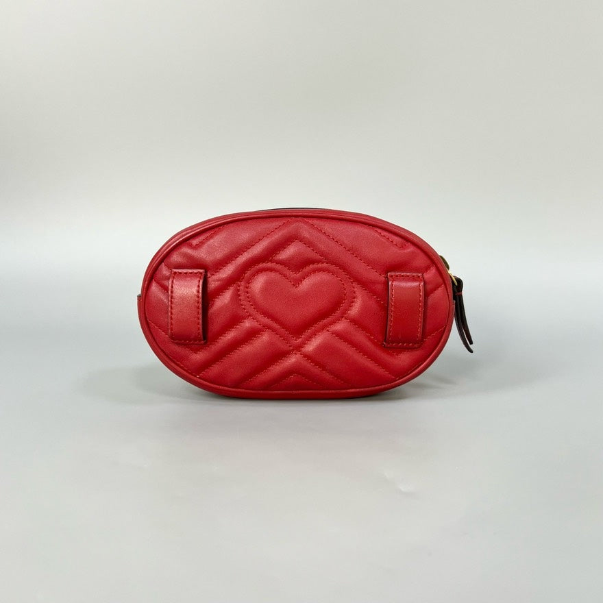 Gucci Red GG Marmont Belt Bag XJ
