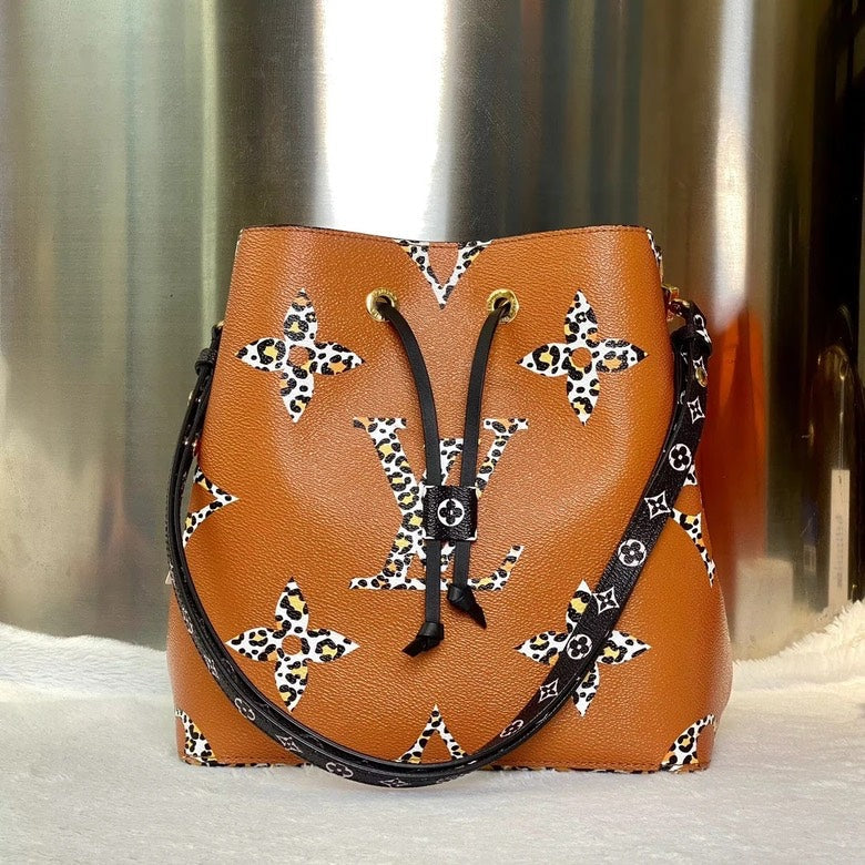 Preloved Louis Vuitton Giant Jungle Neoneo Brown Bucket Bag