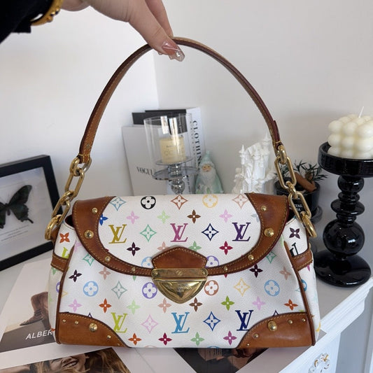 Preloved Louis Vuitton Multicolor Monogram Canvas Shoulder Bag