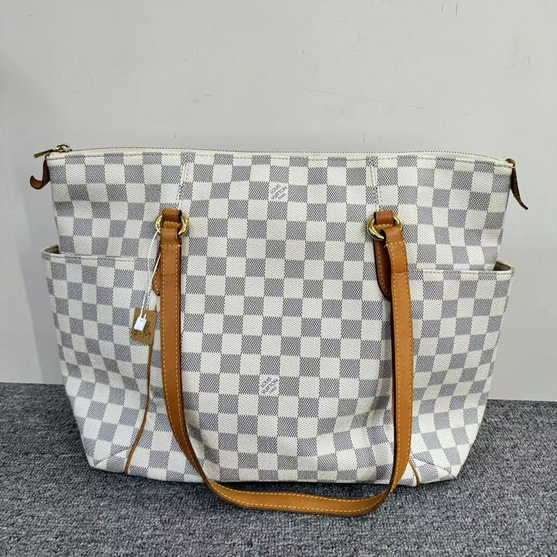 Preloved Louis Vuitton Damier Azur Canvas Shoulder Bag