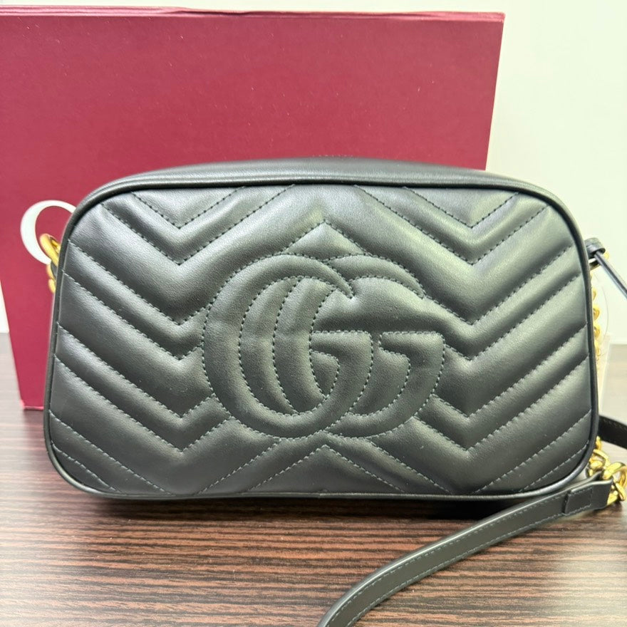 Preloved Gucci GG Marmont Camera Crossbody LB109506 Black Crossbody Bag