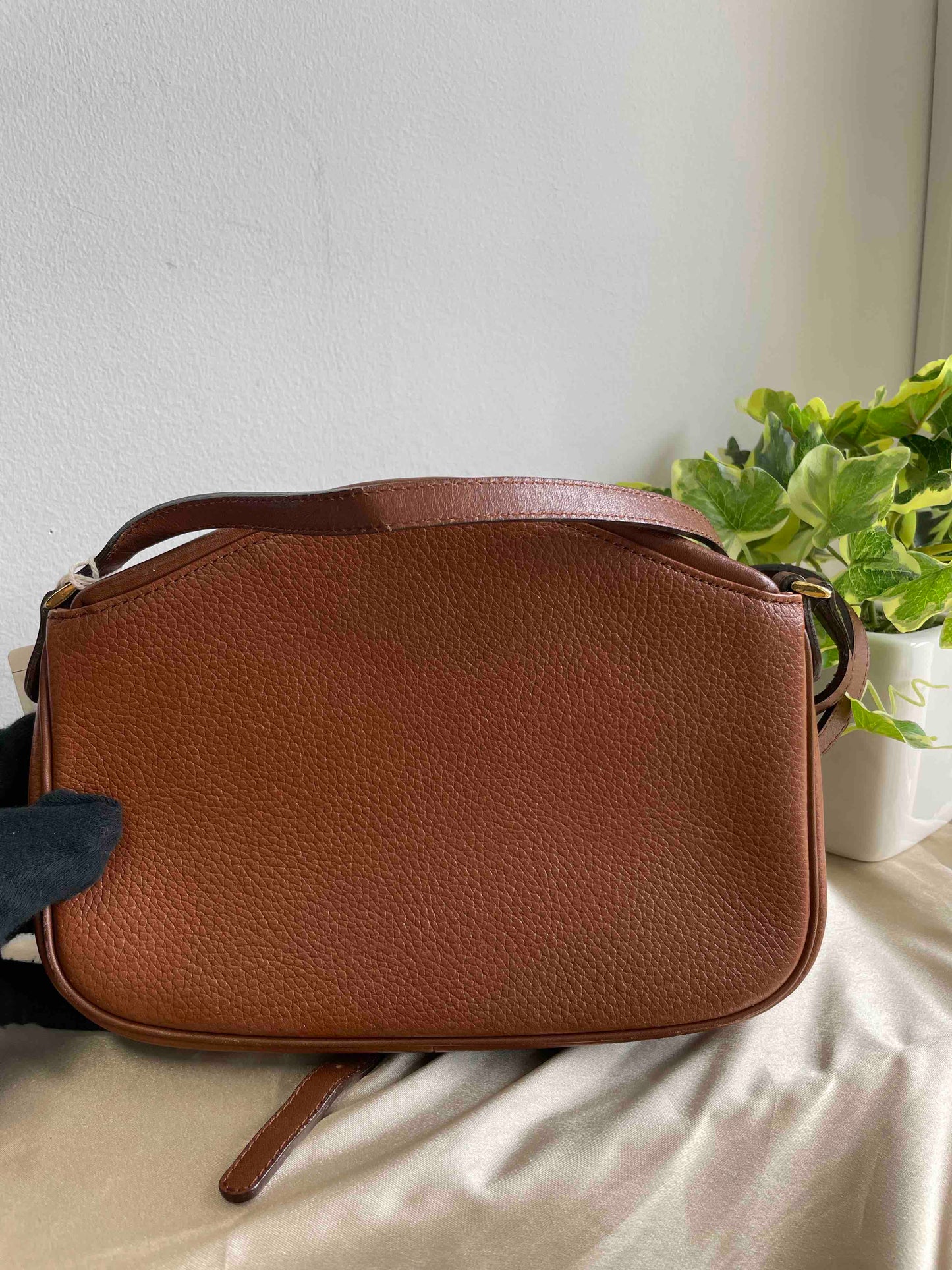 Burberry Vintage Crossbody Bag Brown Leather