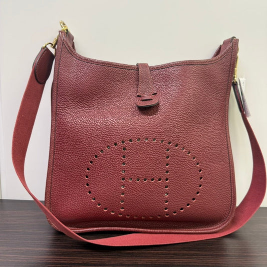 Preloved Hermes Evelyne 1 PM Crossbody Red Bag
